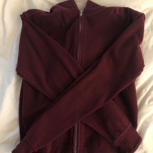 SO SOFT!! maroon zip up jacket